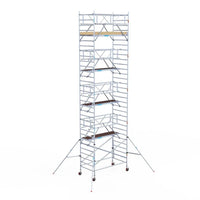 Rollgerüst Euroscaffold Basic Plus 135x250 10,2m Arbeitshöhe freistehend mit Carbonplattform