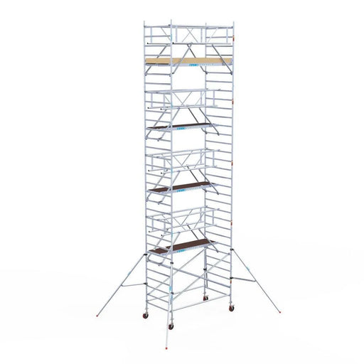 Rollgerüst Euroscaffold Basic Plus 135x250 10,2m Arbeitshöhe freistehend mit Carbonplattform - Gerüstexpress.de