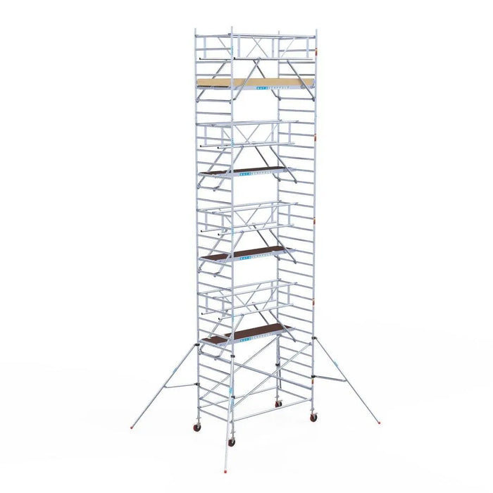 Rollgerüst Euroscaffold Basic Plus 135x250 10,2m Arbeitshöhe freistehend mit Carbonplattform - Gerüstexpress.de