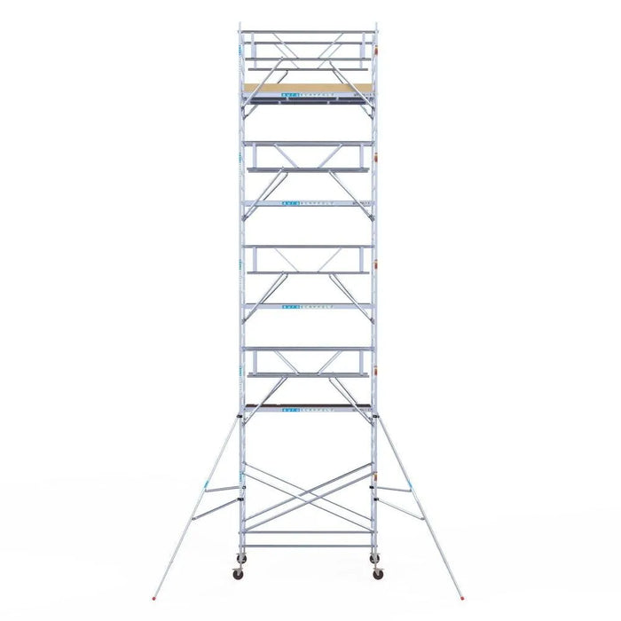 Rollgerüst Euroscaffold Basic Plus 135x250 11,2m Arbeitshöhe freistehend mit Carbonplattform - Gerüstexpress.de