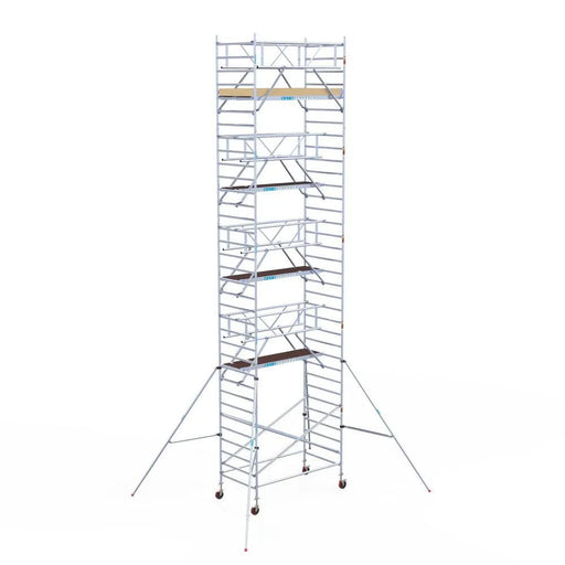 Rollgerüst Euroscaffold Basic Plus 135x250 11,2m Arbeitshöhe freistehend mit Carbonplattform - Gerüstexpress.de