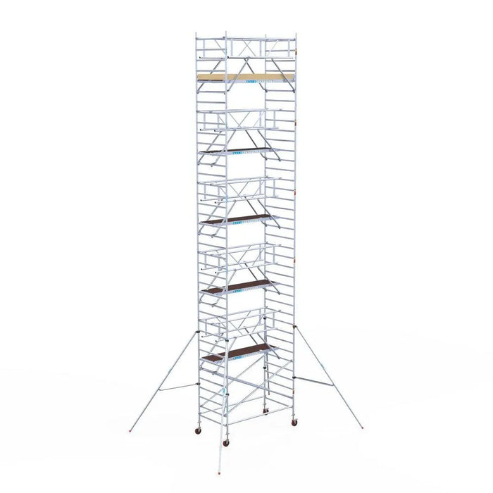 Rollgerüst Euroscaffold Basic Plus 135x250 12,2m Arbeitshöhe freistehend - Gerüstexpress.de