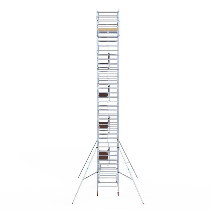 Rollgerüst Euroscaffold Basic Plus 135x250 12,2m Arbeitshöhe freistehend mit Carbonplattform - Gerüstexpress.de