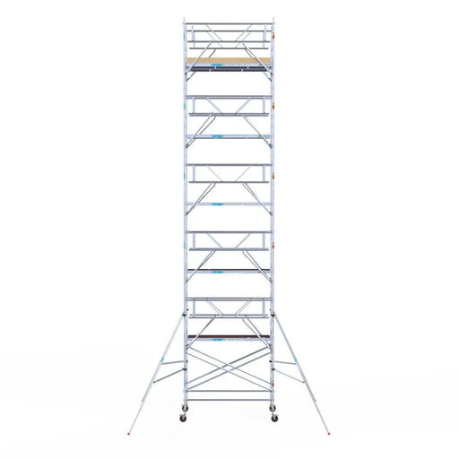 Rollgerüst Euroscaffold Basic Plus 135x250 12,2m Arbeitshöhe freistehend mit Carbonplattform - Gerüstexpress.de