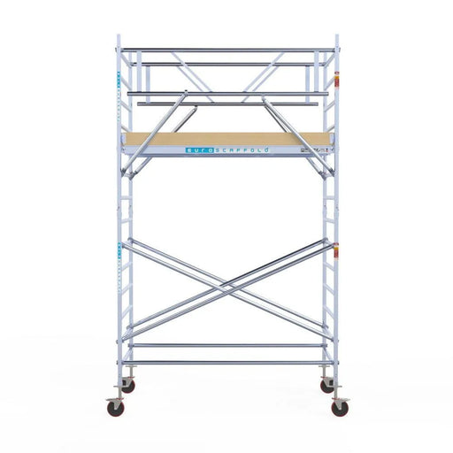 Rollgerüst Euroscaffold Basic Plus 135x250 5,2m Arbeitshöhe freistehend mit Carbonplattform - Gerüstexpress.de
