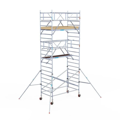 Rollgerüst Euroscaffold Basic Plus 135x250 7,2m Arbeitshöhe freistehend mit Carbonplattform - Gerüstexpress.de