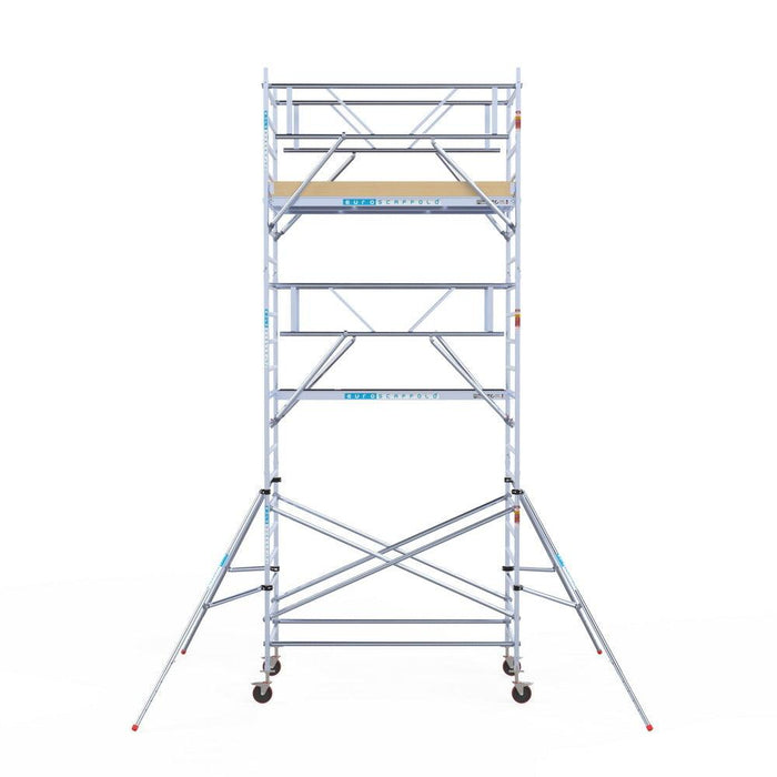 Rollgerüst Euroscaffold Basic Plus 135x250 7,2m Arbeitshöhe freistehend mit Carbonplattform - Gerüstexpress.de