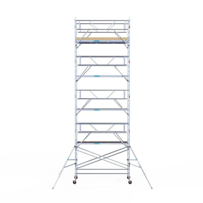 Rollgerüst Euroscaffold Basic Plus 135x305 10,2m Arbeitshöhe freistehend mit Carbonplattform - Gerüstexpress.de
