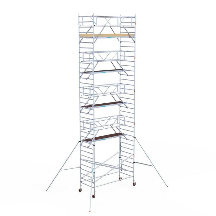Rollgerüst Euroscaffold Basic Plus 135x305 11,2m Arbeitshöhe freistehend - Gerüstexpress.de