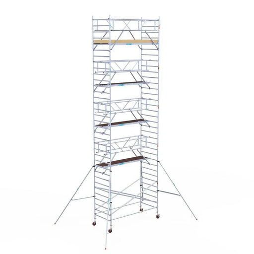 Rollgerüst Euroscaffold Basic Plus 135x305 11,2m Arbeitshöhe freistehend mit Carbonplattform - Gerüstexpress.de