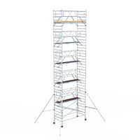 Rollgerüst Euroscaffold Basic Plus 135x305 12,2m Arbeitshöhe freistehend mit Carbonplattform