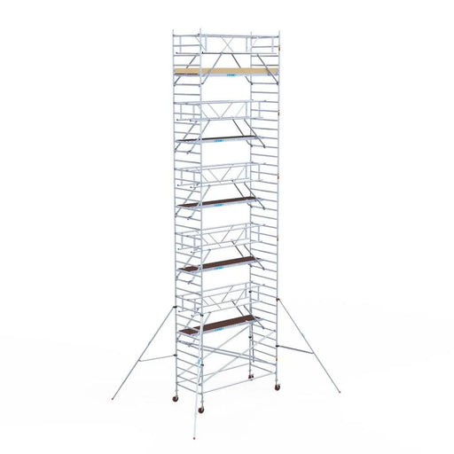 Rollgerüst Euroscaffold Basic Plus 135x305 12,2m Arbeitshöhe freistehend mit Carbonplattform - Gerüstexpress.de
