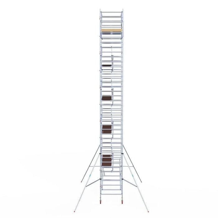 Rollgerüst Euroscaffold Basic Plus 135x305 12,2m Arbeitshöhe freistehend mit Carbonplattform - Gerüstexpress.de