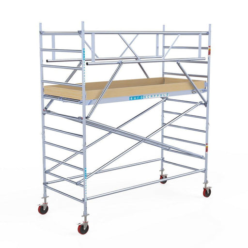 Rollgerüst Euroscaffold Basic Plus 135x305 4,2m Arbeitshöhe freistehend - Gerüstexpress.de