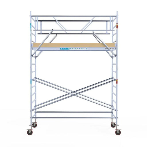 Rollgerüst Euroscaffold Basic Plus 135x305 5,2m Arbeitshöhe freistehend mit Carbonplattform - Gerüstexpress.de