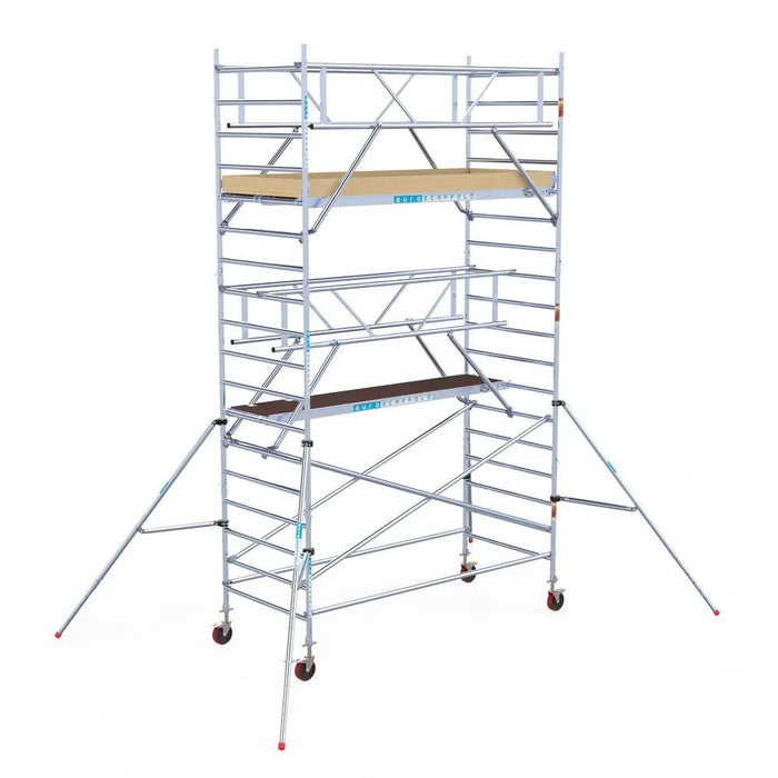 Rollgerüst Euroscaffold Basic Plus 135x305 6,2m Arbeitshöhe freistehend - Gerüstexpress.de