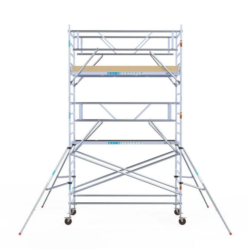 Rollgerüst Euroscaffold Basic Plus 135x305 6,2m Arbeitshöhe freistehend mit Carbonplattform - Gerüstexpress.de