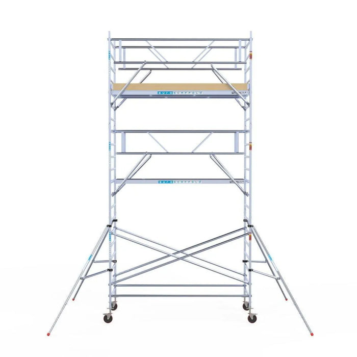 Rollgerüst Euroscaffold Basic Plus 135x305 7,2m Arbeitshöhe freistehend mit Carbonplattform - Gerüstexpress.de