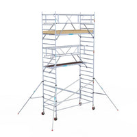 Rollgerüst Euroscaffold Basic Plus 135x305 7,2m Arbeitshöhe freistehend mit Carbonplattform