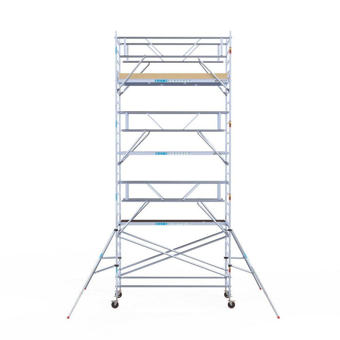 Rollgerüst Euroscaffold Basic Plus 135x305 8,2m Arbeitshöhe freistehend mit Carbonplattform - Gerüstexpress.de