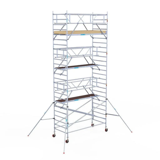 Rollgerüst Euroscaffold Basic Plus 135x305 8,2m Arbeitshöhe freistehend mit Carbonplattform - Gerüstexpress.de