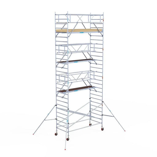 Rollgerüst Euroscaffold Basic Plus 135x305 9,2m Arbeitshöhe freistehend mit Carbonplattform - Gerüstexpress.de