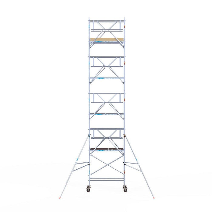 Rollgerüst Euroscaffold Basic Plus 75x190 10,2m Arbeitshöhe freistehend mit Carbonplattform - Gerüstexpress.de