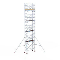 Rollgerüst Euroscaffold Basic Plus 75x190 10,2m Arbeitshöhe freistehend mit Carbonplattform
