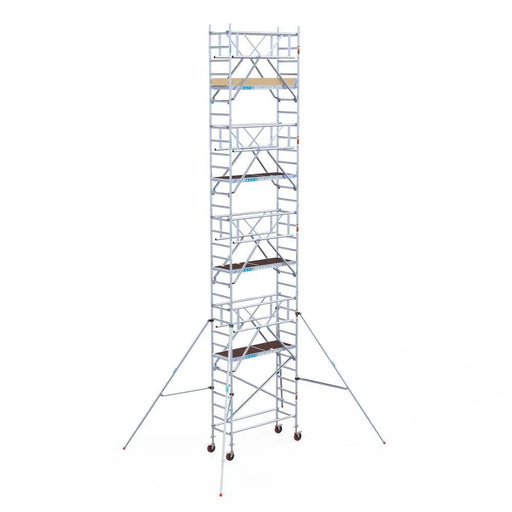 Rollgerüst Euroscaffold Basic Plus 75x190 10,2m Arbeitshöhe freistehend mit Carbonplattform - Gerüstexpress.de