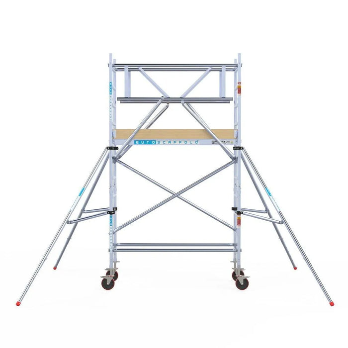 Rollgerüst Euroscaffold Basic Plus 75x190 4,2m Arbeitshöhe freistehend mit Carbonplattform - Gerüstexpress.de