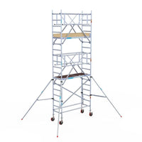 Rollgerüst Euroscaffold Basic Plus 75x190 6,2m Arbeitshöhe freistehend mit Carbonplattform