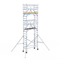 Rollgerüst Euroscaffold Basic Plus 75x190 7,2m Arbeitshöhe freistehend mit Carbonplattform