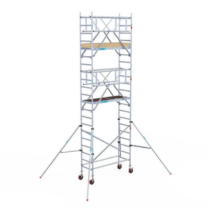 Rollgerüst Euroscaffold Basic Plus 75x190 7,2m Arbeitshöhe freistehend mit Carbonplattform - Gerüstexpress.de