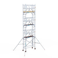 Rollgerüst Euroscaffold Basic Plus 75x190 8,2m Arbeitshöhe freistehend