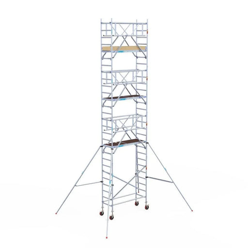 Rollgerüst Euroscaffold Basic Plus 75x190 9,2m Arbeitshöhe freistehend mit Carbonplattform - Gerüstexpress.de