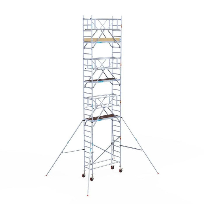 Rollgerüst Euroscaffold Basic Plus 75x190 9,2m Arbeitshöhe freistehend mit Carbonplattform - Gerüstexpress.de