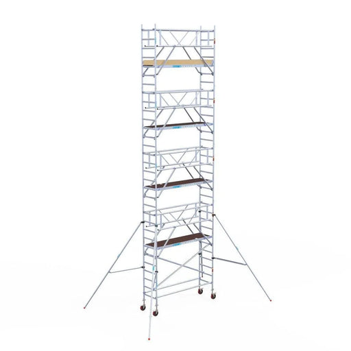 Rollgerüst Euroscaffold Basic Plus 75x250 10,2m Arbeitshöhe freistehend mit Carbonplattform - Gerüstexpress.de