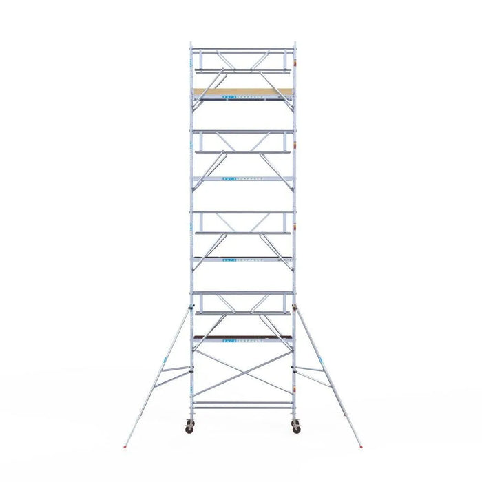 Rollgerüst Euroscaffold Basic Plus 75x250 10,2m Arbeitshöhe freistehend mit Carbonplattform - Gerüstexpress.de