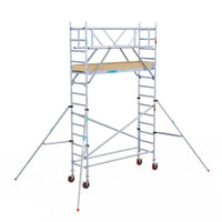 Rollgerüst Euroscaffold Basic Plus 75x250 5,2m Arbeitshöhe freistehend