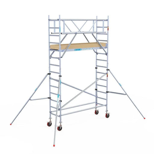Rollgerüst Euroscaffold Basic Plus 75x250 5,2m Arbeitshöhe freistehend mit Carbonplattform - Gerüstexpress.de