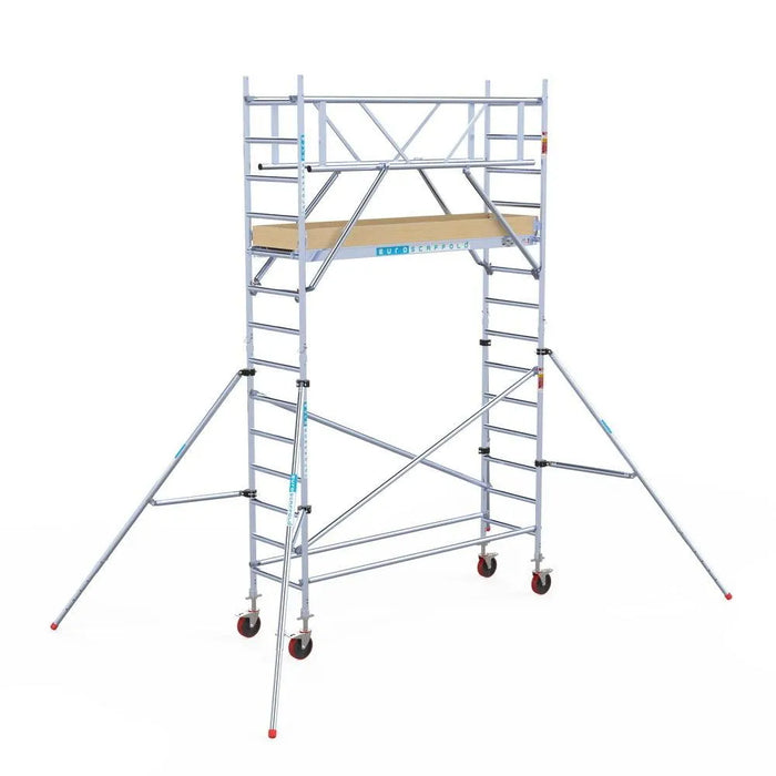 Rollgerüst Euroscaffold Basic Plus 75x250 5,2m Arbeitshöhe freistehend mit Carbonplattform - Gerüstexpress.de