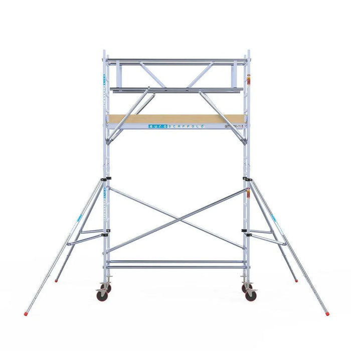 Rollgerüst Euroscaffold Basic Plus 75x250 5,2m Arbeitshöhe freistehend mit Carbonplattform - Gerüstexpress.de