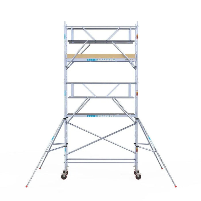 Rollgerüst Euroscaffold Basic Plus 75x250 6,2m Arbeitshöhe freistehend mit Carbonplattform - Gerüstexpress.de