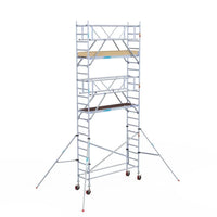 Rollgerüst Euroscaffold Basic Plus 75x250 7,2m Arbeitshöhe freistehend mit Carbonplattform