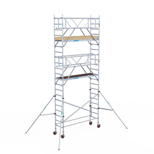 Rollgerüst Euroscaffold Basic Plus 75x250 7,2m Arbeitshöhe freistehend mit Carbonplattform - Gerüstexpress.de