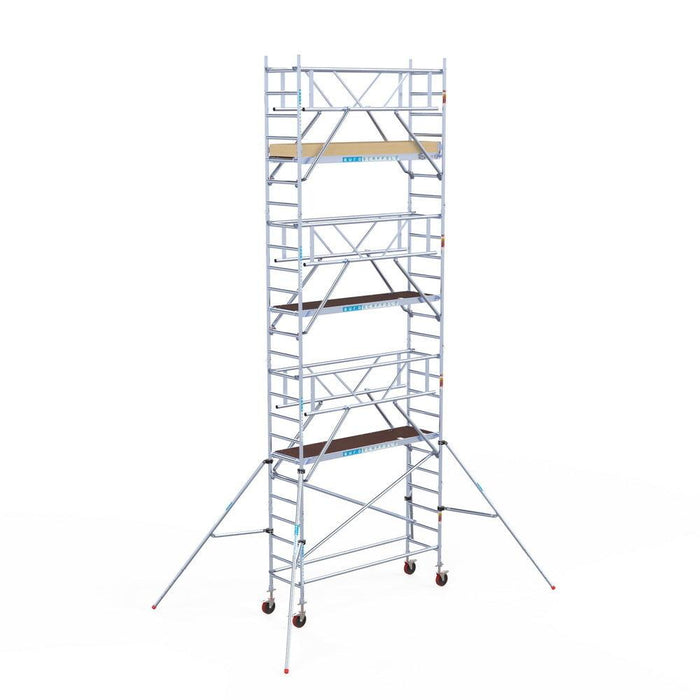 Rollgerüst Euroscaffold Basic Plus 75x250 8,2m Arbeitshöhe freistehend - Gerüstexpress.de