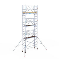 Rollgerüst Euroscaffold Basic Plus 75x250 8,2m Arbeitshöhe freistehend mit Carbonplattform