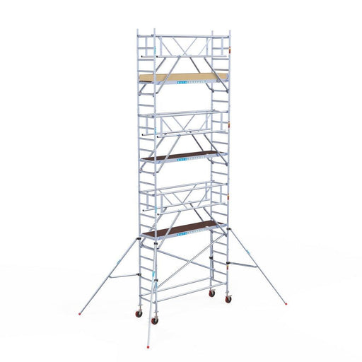 Rollgerüst Euroscaffold Basic Plus 75x250 8,2m Arbeitshöhe freistehend mit Carbonplattform - Gerüstexpress.de