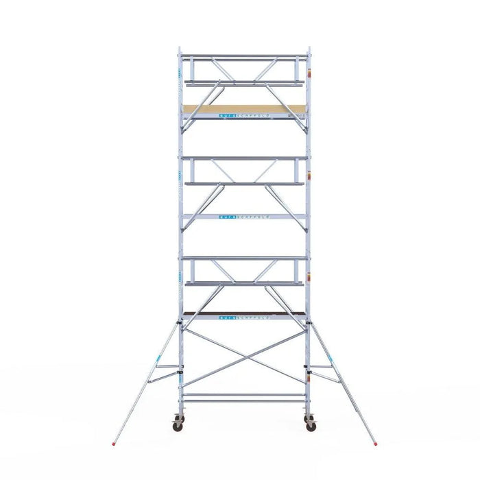 Rollgerüst Euroscaffold Basic Plus 75x250 8,2m Arbeitshöhe freistehend mit Carbonplattform - Gerüstexpress.de