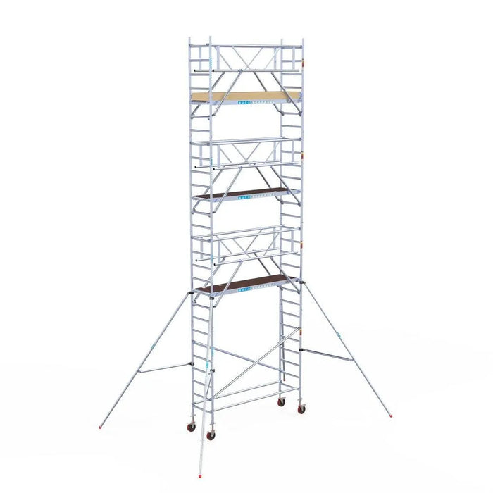 Rollgerüst Euroscaffold Basic Plus 75x250 9,2m Arbeitshöhe freistehend mit Carbonplattform - Gerüstexpress.de